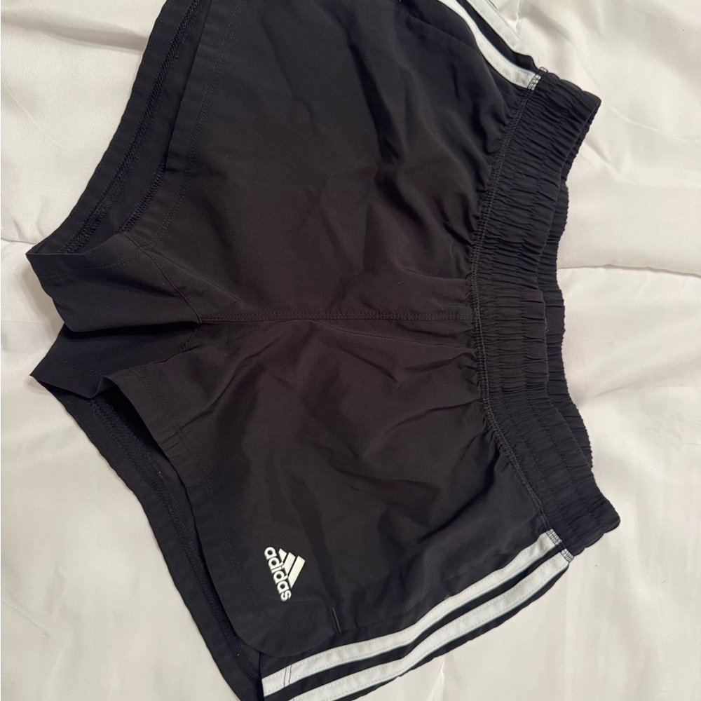 Adidas Women's Black and White Athletic Shorts